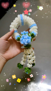 พวงมาลัยวันแม่ กระถางดอกมะลิ บอกรักแม่ พวงมาลัยขนาด 25 Cm เหมาะมือ มีของแถม+กล่อง เป็นของขวัญ พร้อมส่ง