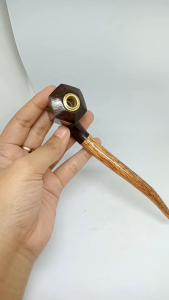 Pipa Rokok Kayu Galih Asem Kombinasi Bidara Motif Piramid H193
