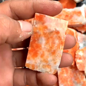 Bahan batu akik orange calcite salmon unik super langka / bongkahan batu akik orange calcite salmon / batu akik orange calcite salmon / batu orange calcite salmon / batu calcite