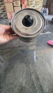 PANCI KUKUSAN KUPING 16cm STAINLES TUTUP KACA FREE ENTONG NASI