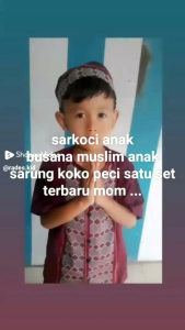 sarkoci anak laki laki/setelan koko anak sarkoci 2-7 tahun sarung koko peci anak