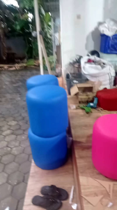 Sofa Fuff Chair Bulat Bahan Kulit Imitasi Premium |Sofa fuff Bulat Diameter 40 Cm Modern