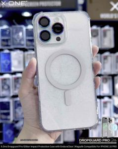 X.One Dropguard Pro Glitter Impact Protection Case with EnduraClear | Magnetic Compatible For IPH 16 Series/IPH 15Series