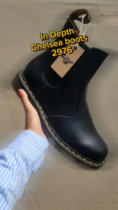 (Best selling) Docmart BOOTS Dr martens 2976 Black Chelsea Boots Classic smooth leather Ultimate PK Quality