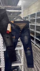 กางเกงยีนส์ผู้ชาย เดฟยืดเนื้อผ้าหนานุ่ม ใส่สบาย