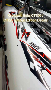 KAWASAKI BAJAJ CT100/CT125 LIMITED EDITION DECALS (WATERPROOF LAMINATED FADE PROOF)