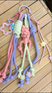 BAG CHARM Gantungan Tas Macrame Peach | Gantungan Kunci