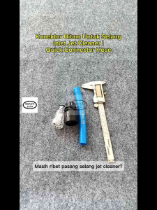 Konektor Hitam Untuk Selang Inlet Jet Cleaner | Quick Connector Hose | 1/2" - 5/8"