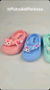 Sandal Anak Baby Tali Belakang Karakter Kuromi Lucu Tebal Anti Slip Nyaman Empuk Hilo 2208