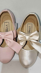 Vynscollection Sepatu Balet Anak Perempuan Flat Shoes Motif Pita ANTI SLIP Pesta Pansus BP