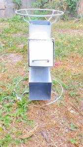 ชุดเตาจรวดซิ่ง+แผ่นรองเตากันหม้อดำ