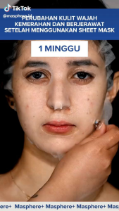 Masphere Mask 1Box isi 4pcs - Skin Barrier & Hydrating Essence Sheet Mask