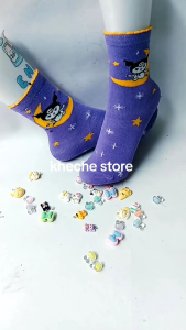 8 PASANG KAOS KAKI ANAK CEWEK PAUD TK SD MOTIF HELLO KITTY BAHAN KATUN PREMIUM  FASHION