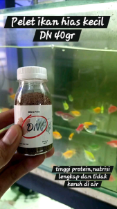 Pakan pelet ikan hias kecil DN 40gr utk jenis ikan cupangmollymanfishglofishguppy