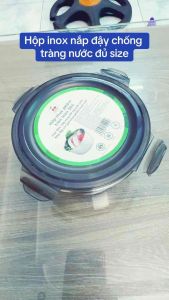Hộp inox SUS304 hình tròn dùng để đựng thực phẩm tiện lợi có kèm nắp - Hộp đựng thức ăn inox kèm nắp nhiều kích thước.