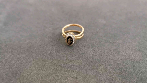 DaVee | Rose gold double ring with golden letters