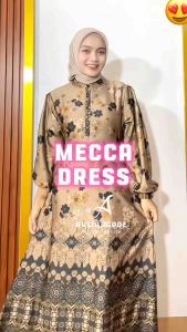 Gamis Silk Premium Motif Bunga Fashion Muslim Wanita