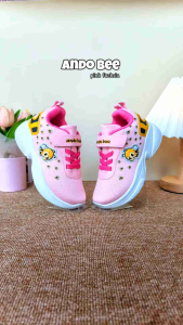 Sepatu Ando Bee velcro perekat merah muda merah jambu pink fuchsia