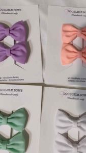 colorful double bows - พร้อมส่ง