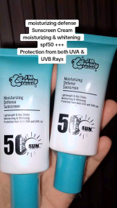 SUNSCREEN UV DEFENSE FACE AND BODY WITH SPF 50+ plus Whitening effect non sticky 50ml