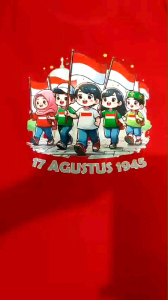 Baju Kaos Agustusan Anak & Atasan Anak Cotton Combed 30s