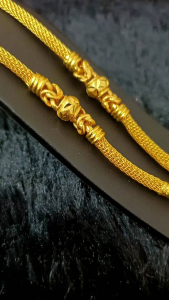 สร้อยคอ ทองโคลนนิ่งเหมือนแท้ ลายตาข่ายขั้นโอ๋งมีนา หนัก 1 บาท ยาว 19 นิ้ว