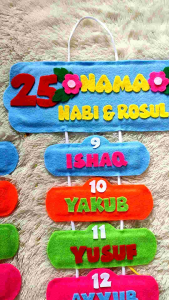 Hiasan dinding gantungan dinding 25 nabi dan rasul bisa bayar ditempat