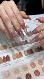 Set sơn gel Thạch 18 màu RABIA tone nâu tây nâu trà siêu hot  chai sơn 15ml  chất sơn đậm đặc