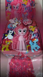 tas ransel sekolah SD wanita gambar timbul fashion