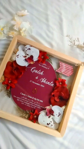 Mahar Akrilik Pernikahan Transparan Uk 30×30 cm Mahar Akrilik Pernikahan Aesthetic Murah