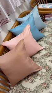 ปลอกหมอนอิงสินค้าขายดีราคาถูก🔥ปลอกหมอนอิงสีพื้น Size12x12-30x30นิ้ว ผ้าMicro/Polyester460เส้นด้าย