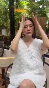 ชุดเดรสดอกกุหลาบจัดเต็ม แพทเทรินสวยแขนสั้นทรงเบสิค Tage::Mirror Sister