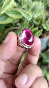 cincin permata merah siam rosse natural Bangkok top quality