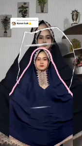 Mukena 2in1 Resleting Dewasa Renda Mewah Bahan Katun Premium