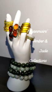Natural Myanmar Jade wristbands mixed shades