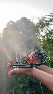 ชุดพ่นหมอก ปรับละอองได้ ชุด 31 เมตร พ่นหมอกไอน้ำ DIY ชุดรถน้ำต้นไม้อัตโนมัติ แถมฟรี!! เคเบิลไทร์