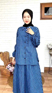 CUTETRIK TERBARU SETELAN ROK ZEYA MULAI 10TAHUN DAN REMAJA MOTIF KOTAK KOTAK CANTIK SIMPEL ANAK TANGGUNG