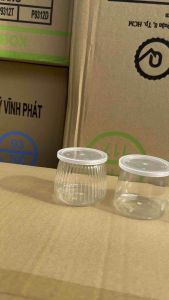 <50 hủ > Hủ đựng sữa chua /Hủ pet trong dáng tròn & vuông