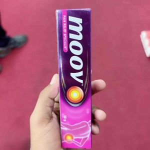 Original Moov Pain Relief Specialist Ointment 50 g - Key attributes: Pain relief Specialist Ointment - Fit/use: Back pain relief - Scene: Illustration of back pain relief.