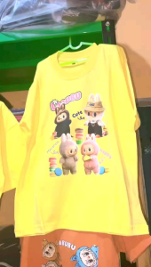 kaos anak labubu 1-12th bahan coton combad 30s