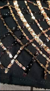 BAHAN/KAIN TILE SEQUIN MIX PAYET MEWAH/TILLE PAYETAN FULL