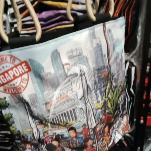 Baru Tote bag printing tali sumbu souvenir edisi negara singapura