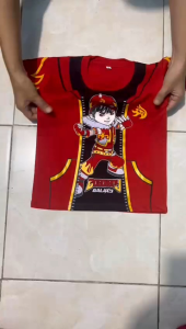 Baju setelan anak laki-laki usia 1-10 tahun motif boboiboy  galaxi  bisa set topi/Pakaian anak laki-laki usia 1-10 tahun boboiboy galaxi setelan bisa set topi