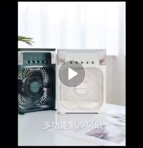 3 in 1 Mini Air Cooler USB Connection Portable Fan Humidifier Purifier Mist Cooler with 7 Colors LED Light with Handle