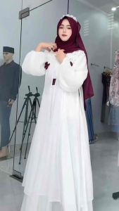 calhrisa dress gamis abaya aouter terbaru gamis pesta terlaris bahan ceruty babay doll gamis wanita pernikahan kondangan