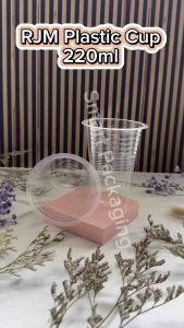 [ISI 50 PCS] RJM Gelas Plastik PP 220ml 8 Oz / Gelas AQUA AMDK / Plastic Cup / Gelas Minum Bening Sekali Pakai Kecil