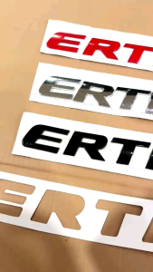 Emblem Hood Kap Mesin Mobil Ertiga Hitam Chrome Merah