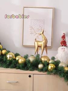 Christmas green garland white Garland christmas decoration plain thick christmas decor