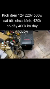 Kích điện Santak 12v ra 220v 600w vỏ mũ sài tốt. Giá 1 cái chưa bình