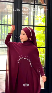 Gamis Anak Abaya Luna free phasmina UK MLXLXXL usia 5-18 thn bahan Ceruty / gamis abaya